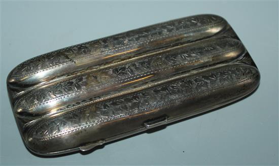 Silver cigar case